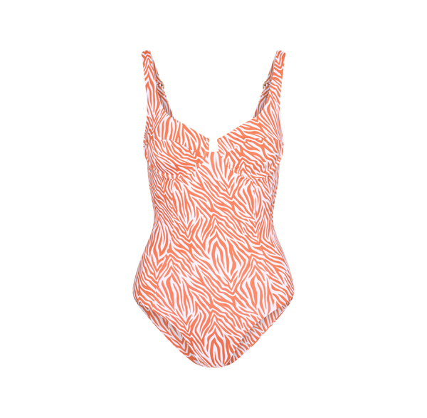 Alon Swimsuit | Orange Zebra