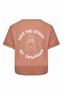 Cropped T-shirt met Red de Oceaan | Grapefruit