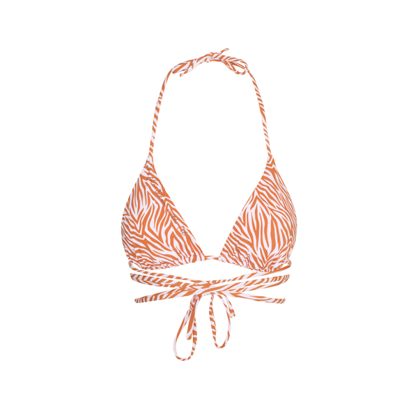Sedna Bikini Top | Orange Zebra