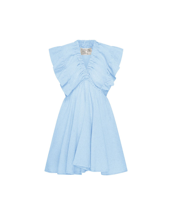 Sole Ruffle Dress | Light Blue