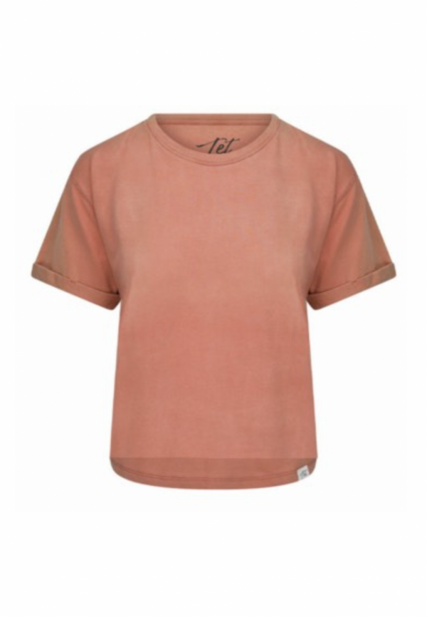 „Rettet die Ozeane“-Crop-Shirt | Grapefruit