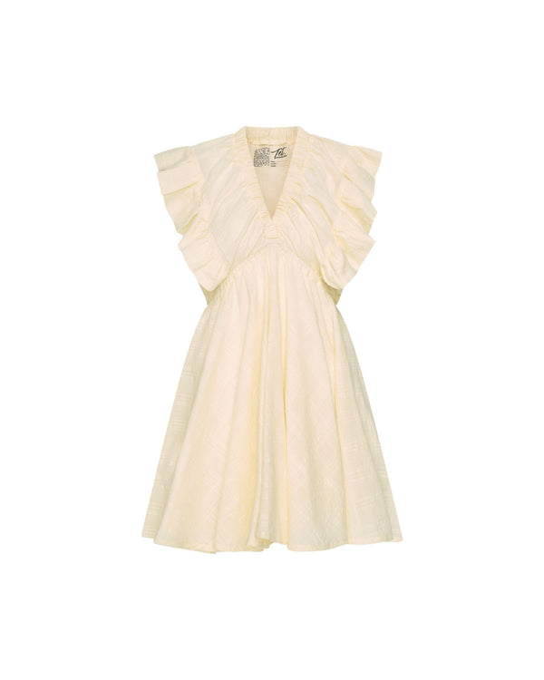 Sole Ruffle Dress | Light Yellow