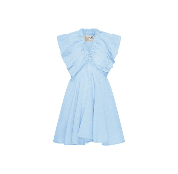 Sole Ruffle Dress | Light Blue
