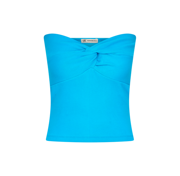 Twist Tube Top | Oceaanblauw