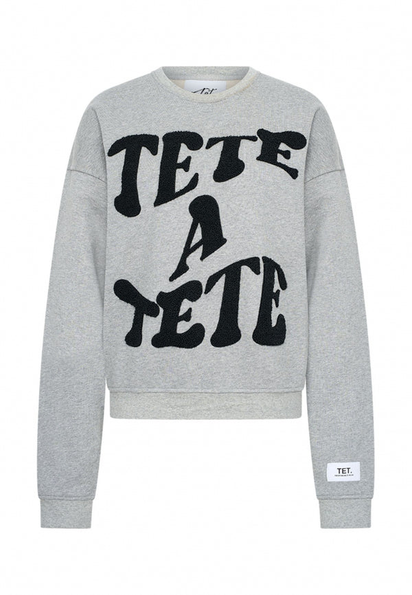 Helena Print Sweater | Grey