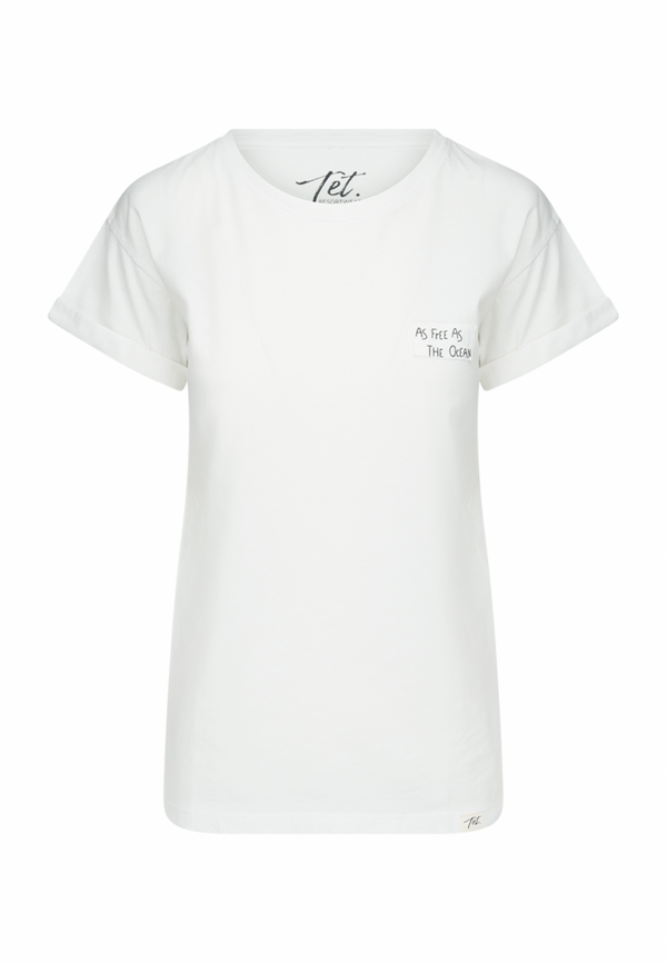 Red de oceaan T-shirt | Wit-Grapefruit