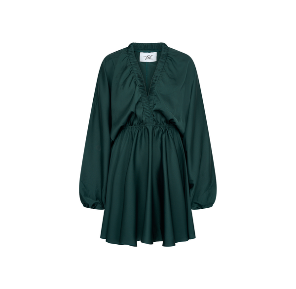 Kate satijnen jurk | Groen