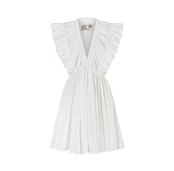 Sole Ruffle Dress | White