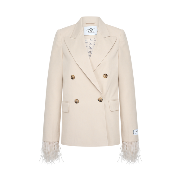 Gisele Blazer Feather | Beige