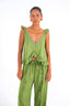 Ivy Ruffle Pants | Mystique Green