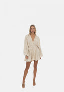 Floral Luna Puff dress | Tropical Beige