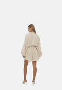 Floral Luna Puff dress | Tropical Beige