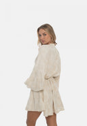 Floral Luna Puff dress | Tropical Beige