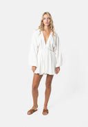 Luna Puff Dress | White