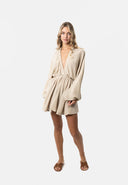 Luna Puff Dress | Beige