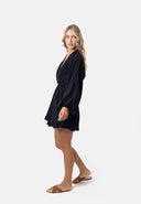 Luna Puff Dress | Black