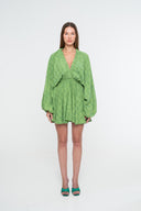 Luna Puff Dress | Green