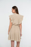 Sole Ruffle Dress | Beige