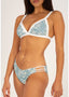Flora Bikini Top | Wave Blue