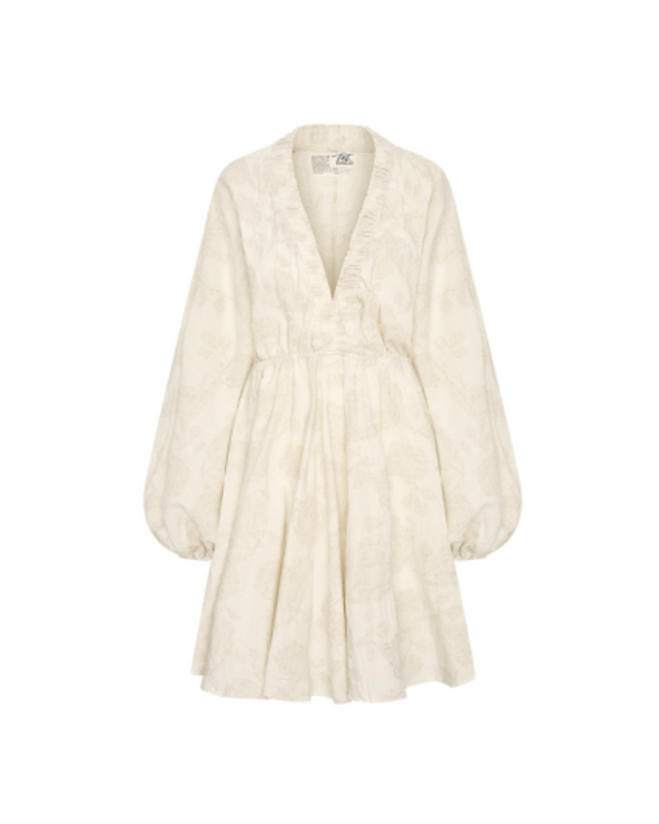 Floral Luna Puff dress | Tropical Beige