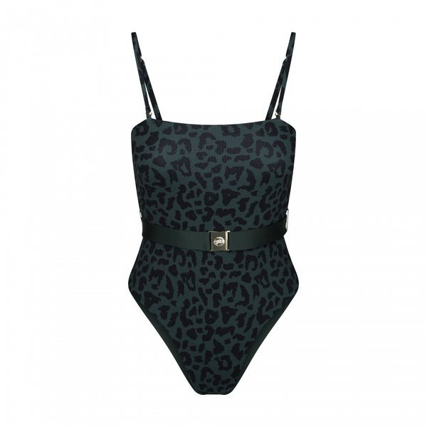 Delmare badpak omkeerbaar | Klassiek tijger/bosgroen