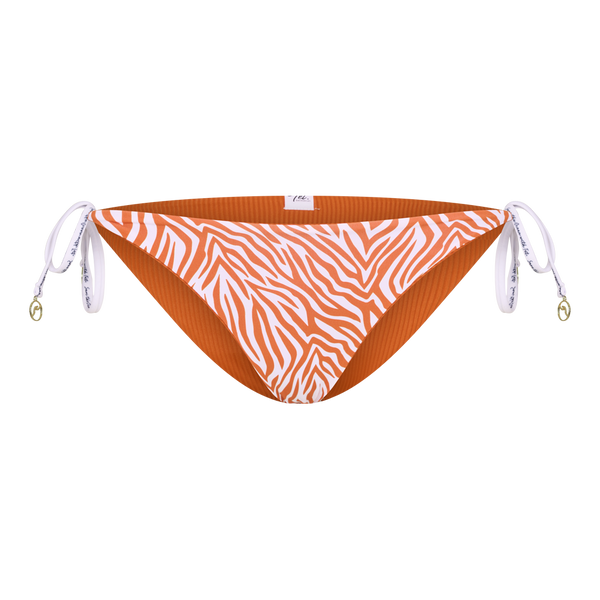 Bobby Bikini Bottom Reversible | Orange Zebra