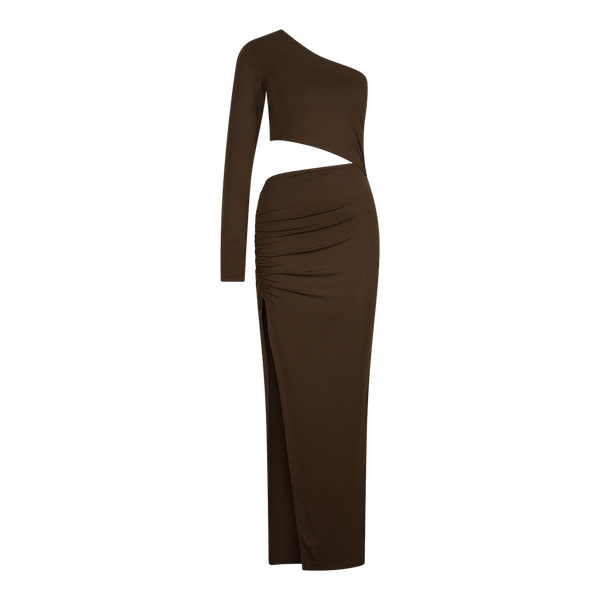 Braunes Kleid mit Cut-Outs | Braun