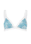 Flora Bikini Top | Wave Blue