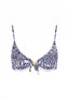 Mazu Bikini Top | Blue Zebra