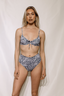Mazu Bikini Top | Blue Zebra